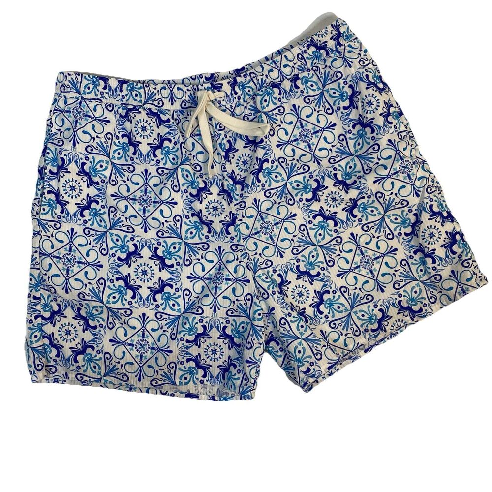 Hill House Unisex sz L The Leo Short Blue Mosaic